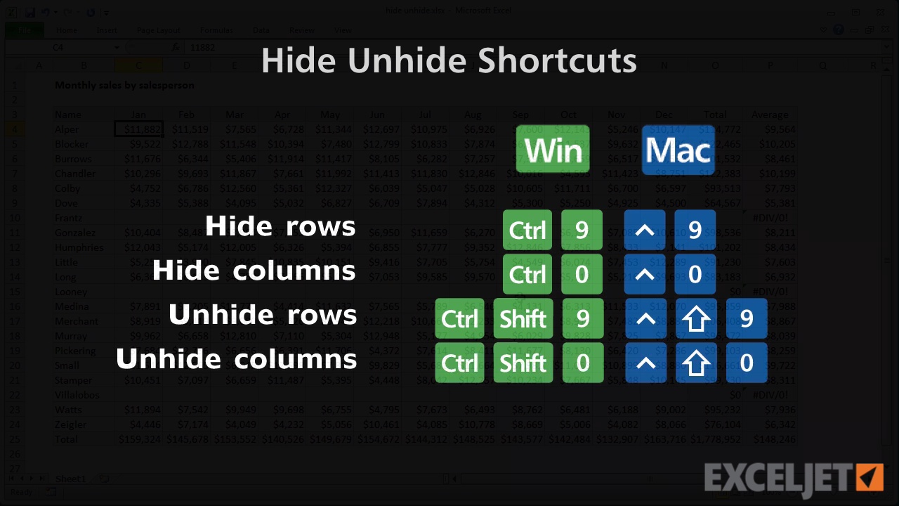 office for mac 2011 unhide multiple rows